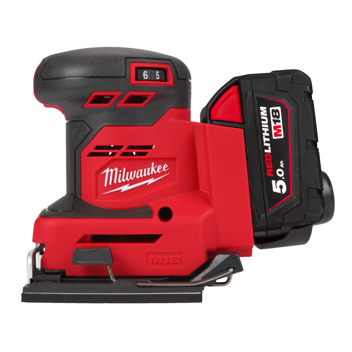 MILWAUKEE Ponceuse vibrante 18V 1/4'' 2x5Ah BQSS-502B 4933479967