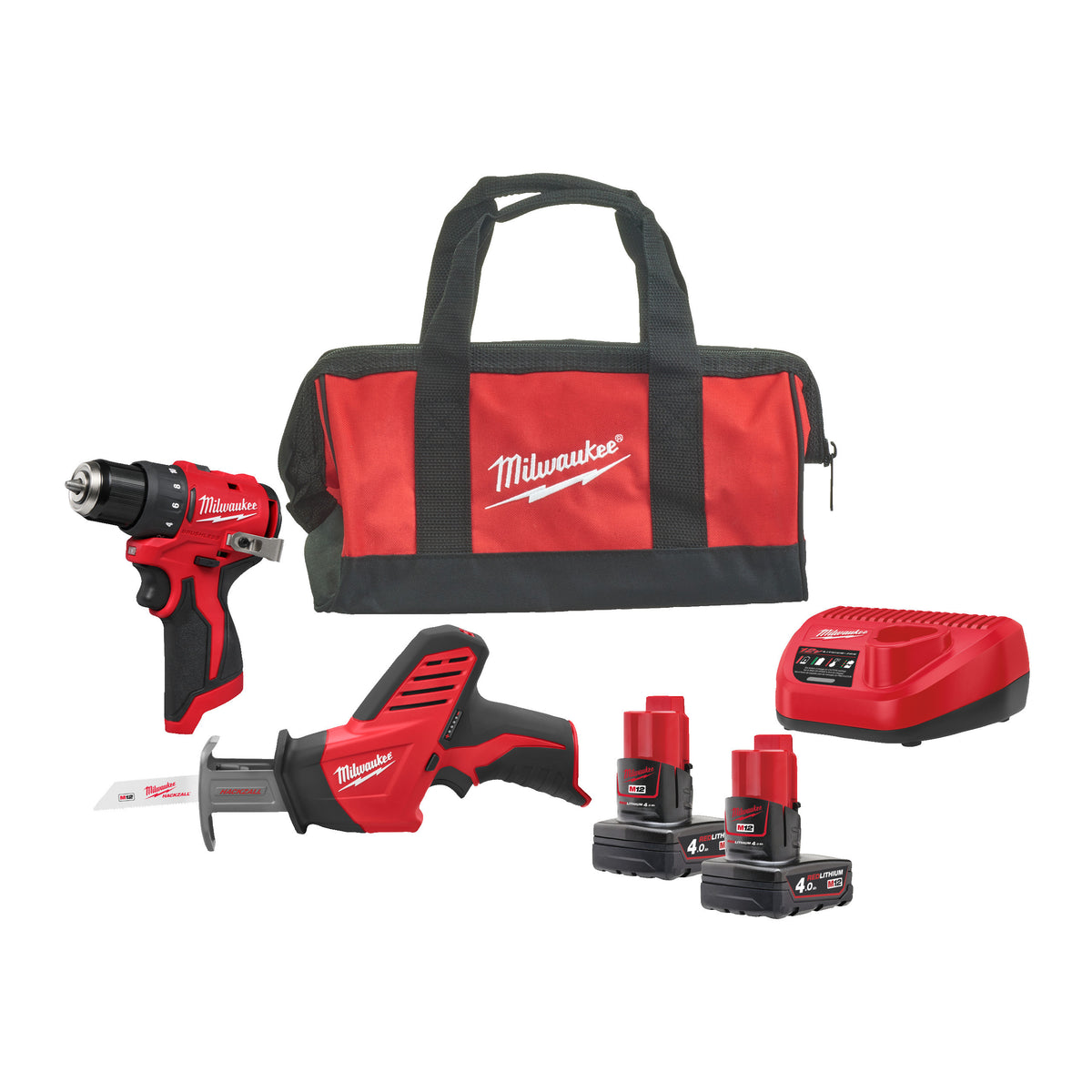 MILWAUKEE Pack 2 outils 12V 2x4Ah BLPP2A 402B 4933499692