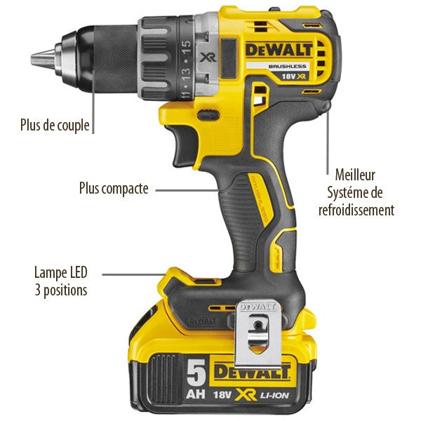 Perceuse visseuse 18v xr 2x5 ah dcd791p2 dewalt