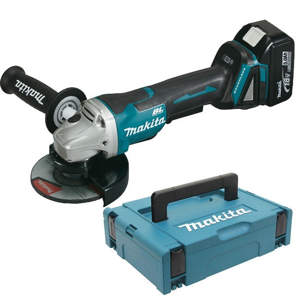 Meuleuse d'angle 18v lxt ø125 mm 2x5 ah en makpac dga508rtj makita