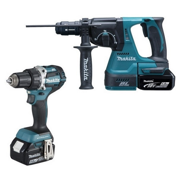 Perceuse ddf484 + perforateur dhr243 (18v 2x5ah) dlx2191tj makita