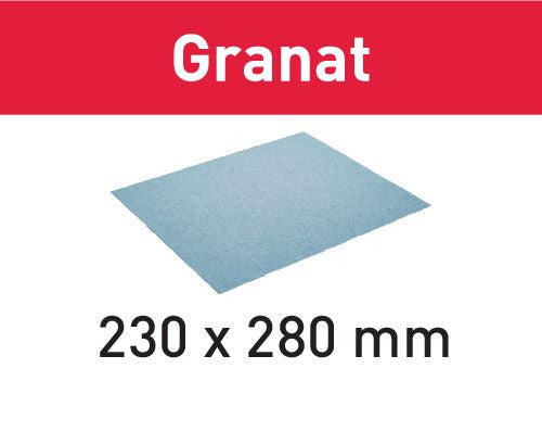 FESTOOL 10 Abrasifs ponçage manuel Granat 230x280mm Grain 40 à 400