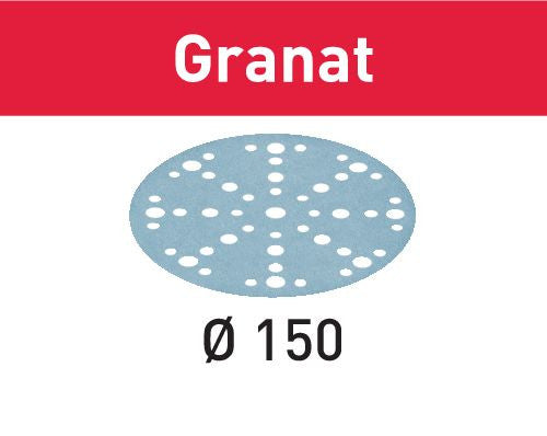 FESTOOL 50 Abrasifs Granat Ø150mm pour supports durs StickFix
