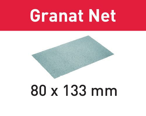 FESTOOL 50 Abrasifs maillé Granat Net 80x133mm pour enduits