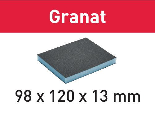 FESTOOL 6 Eponges de ponçage Granat 98x120x13mm