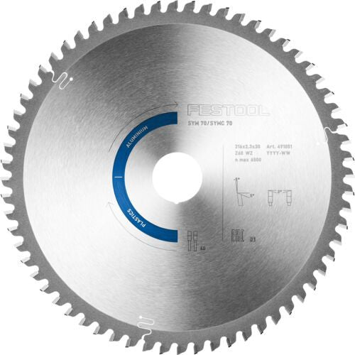 FESTOOL Lame de scie circulaire pour Alu/Plastique Ø160 à 260mm