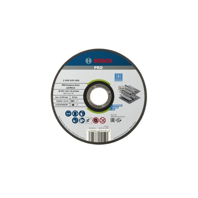 BOSCH Seau de 100 disques PRO Métal Ø125x1.6 - 2608626114