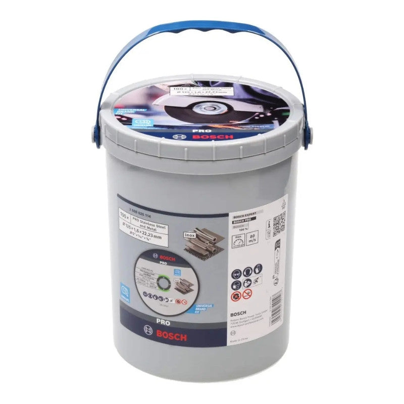BOSCH Seau de 100 disques PRO Métal Ø125x1.6 - 2608626114