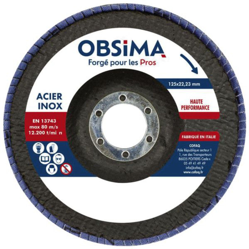 OBSIMA 10 Disques à lamelles ø125mm plat grain 36 à 120 - 31390