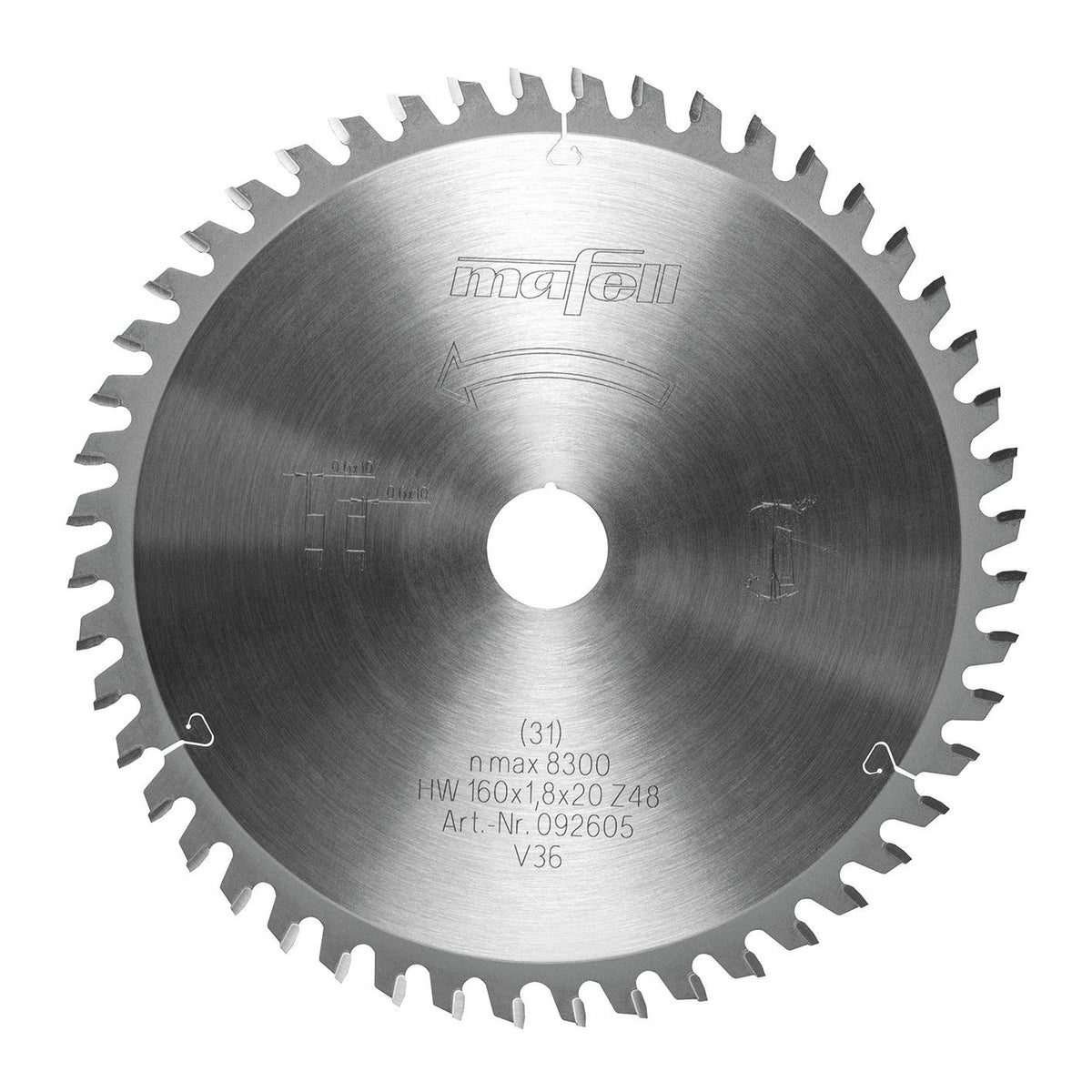 MAFELL Lame de scie aluminium Ø160x1,8x20 au carbure Z48, FZFA - 092605