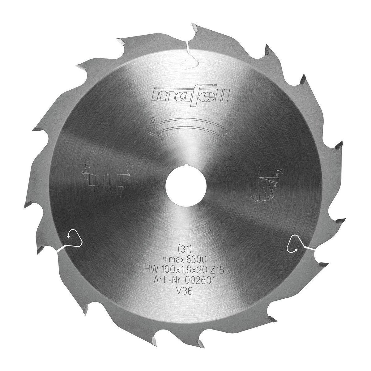 MAFELL Lame de scie bois Ø160x1,8x20 GT Z15-5_2WZ/FZ - 092601