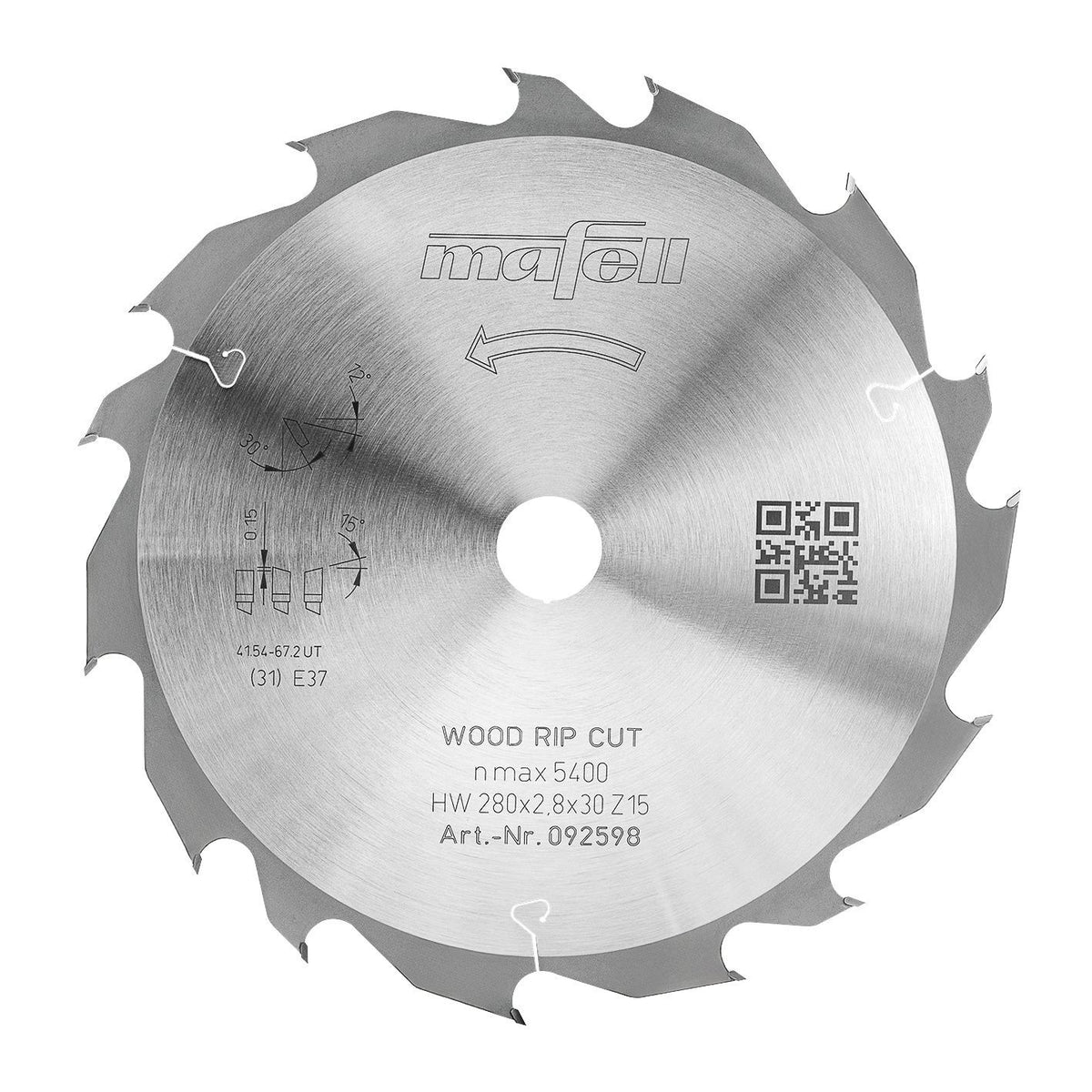 MAFELL Lame scie circulaire bois dur Ø280x2,8x30mm 15-5D KSB-WL280 GT - 092598