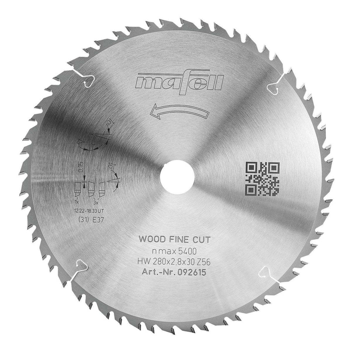 MAFELL Lame scie circulaire bois Fin Ø280x2,8x30mm 56-8D KSB-WF280 GT - 092615