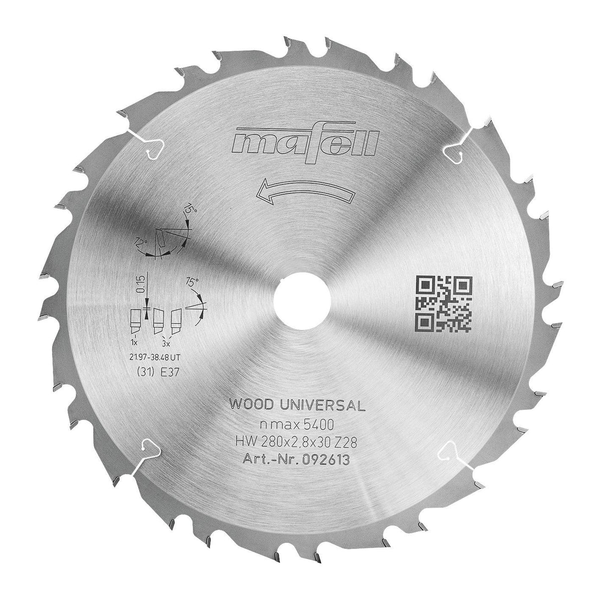 MAFELL Lame scie circulaire bois Ø280x2,8x30mm 28-4D KSB-WU280 GT - 092613