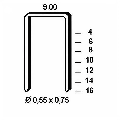 SCAB Agrafes Type 71/3G Inox A2