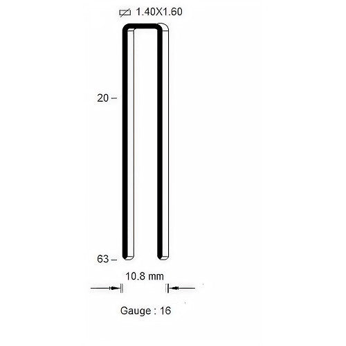 SCAB Agrafes type G5562 galvanisées pour LU1580F