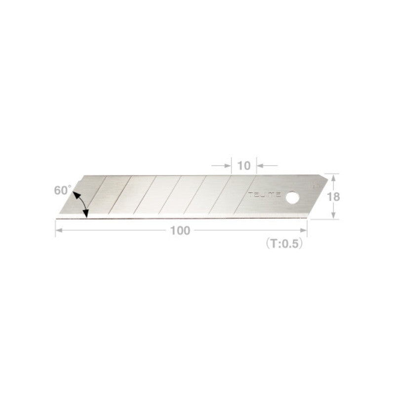 TAJIMA Boîte de 50 lames de cutter de rechange 18mm - LCB50-50H