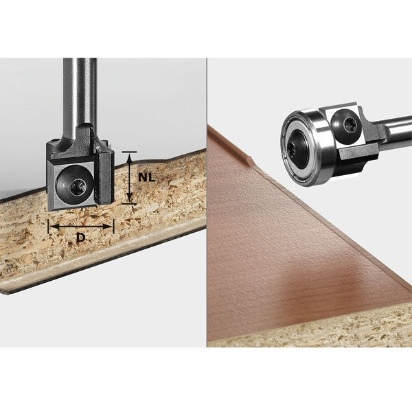 Fraise à affleurer plaquette s8 hw d19 12x12 kl ofk 499806 festool