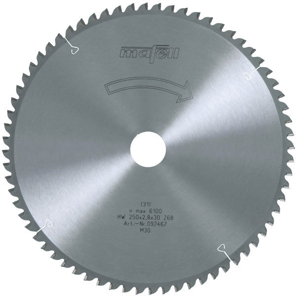 Lame scie 250mm z68 pour erika 85ec 092467 mafell