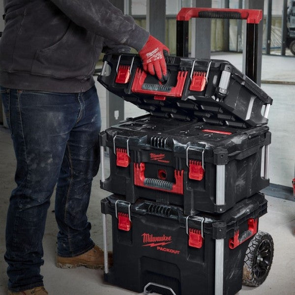 MILWAUKEE Chariot avec 2 coffrets PACKOUT - 4932464244