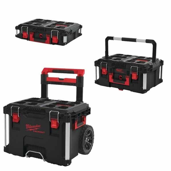 MILWAUKEE Chariot avec 2 coffrets PACKOUT - 4932464244