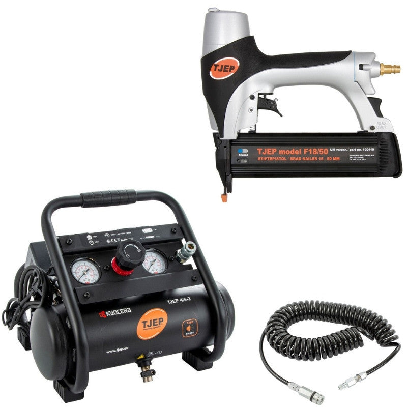 TJEP Pack Compresseur avec cloueur de finition F18/50