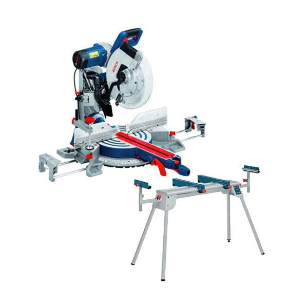 BOSCH Scie à onglet radiale 2000 W avec support GCM12GDL et piètement GTA2600