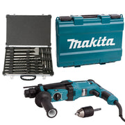 MAKITA Perforateur burineur SDS-Plus 800W avec Coffret foret et burin (17 pcs) - HR2630X7 - D-42444