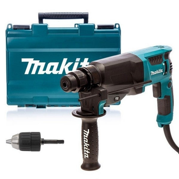 MAKITA Perforateur burineur SDS-Plus 800W avec Coffret foret et burin (17 pcs) - HR2630X7 - D-42444