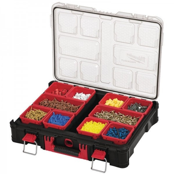 MILWAUKEE Set PACKOUT chariot avec 2 coffrets et 1 organisateur