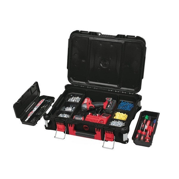 MILWAUKEE Set PACKOUT chariot avec 2 coffrets et 1 organisateur