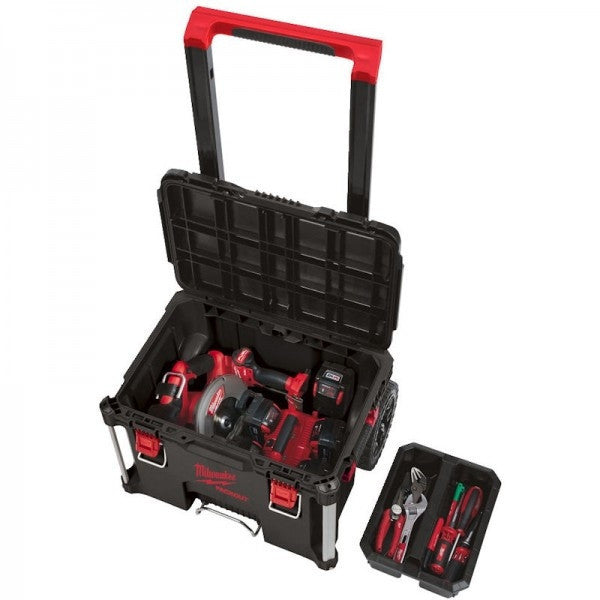 MILWAUKEE Set PACKOUT chariot avec 2 coffrets et 1 organisateur