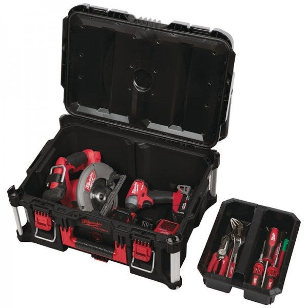 MILWAUKEE Set PACKOUT chariot avec 2 coffrets et 1 organisateur
