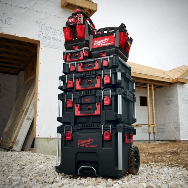 MILWAUKEE Set PACKOUT chariot avec 2 coffrets et 1 organisateur