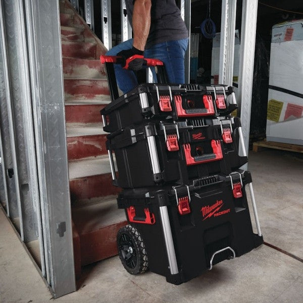 MILWAUKEE Set PACKOUT chariot avec 2 coffrets et 1 organisateur