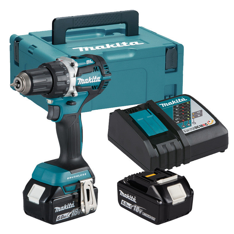 MAKITA Pack 2 outils 18V LXT DGA504 + DDF484 2x6Ah en MAKPAC - LOT0263