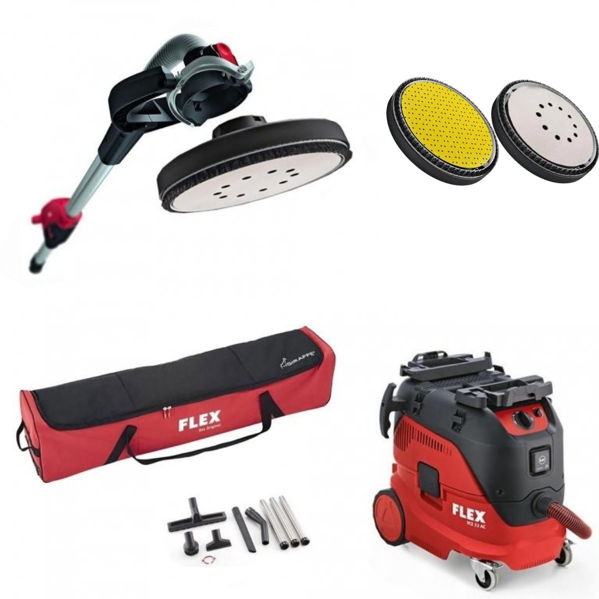 FLEX Pack ponceuse Giraffe GE 7 avec 2 têtes et aspirateur VCE33 - 920112