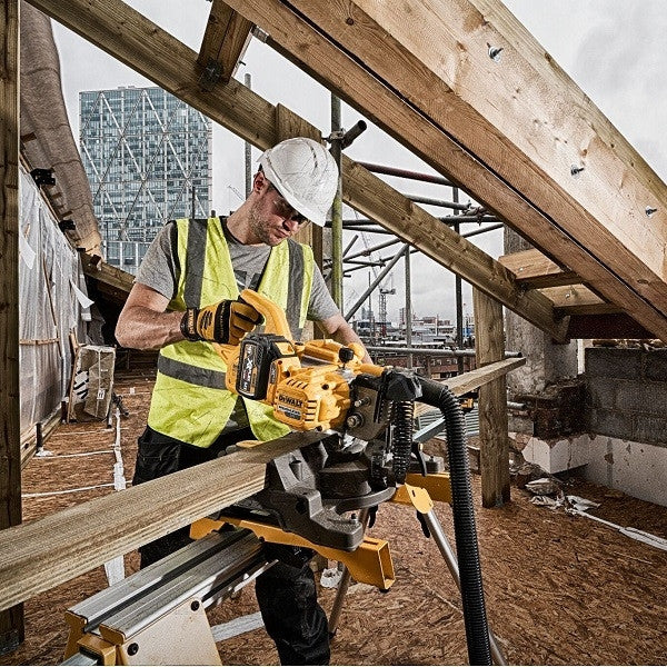 Scie à onglets radiale 54v xr flexvolt xps ø216 mm solo dcs777n dewalt
