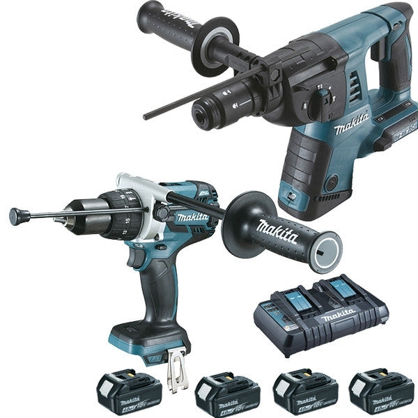 Perceuse dhp481 + perforateur dhr264 (18v 4x5ah) dlx2101ptj makita