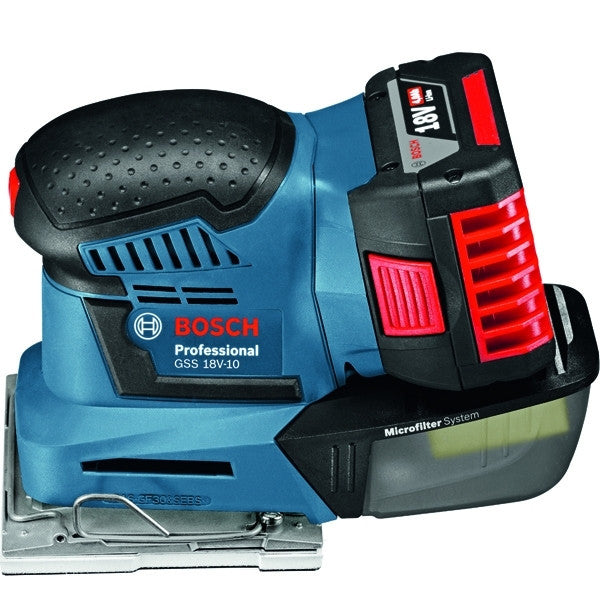 Ponceuse vibrante 18v 5ah gss18v-10 06019d0201 bosch