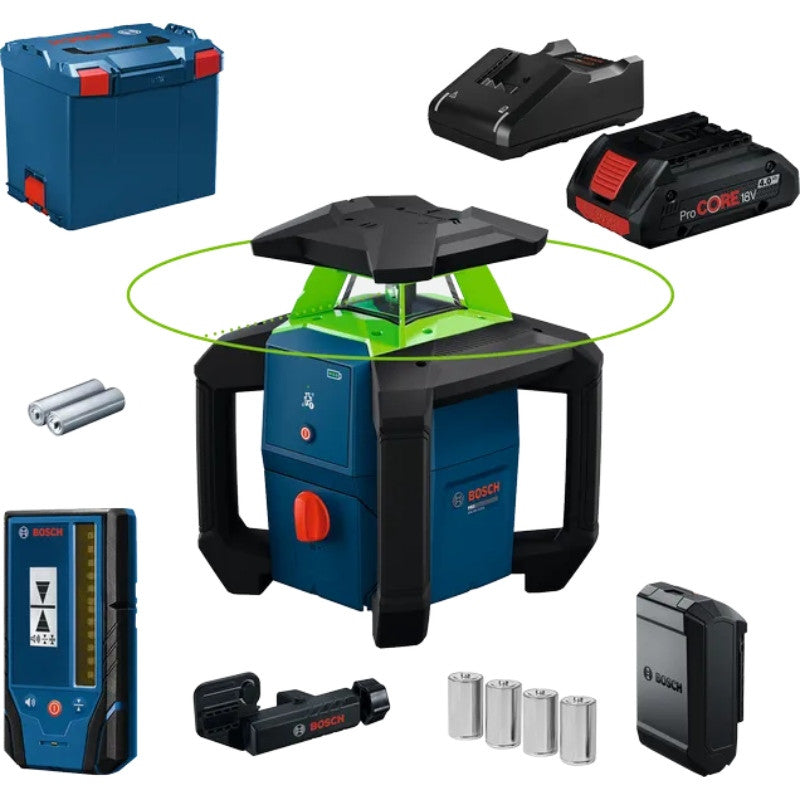 BOSCH Laser rotatif 18V 4Ah + cellule GRL18V-3-31G - 0601061G00