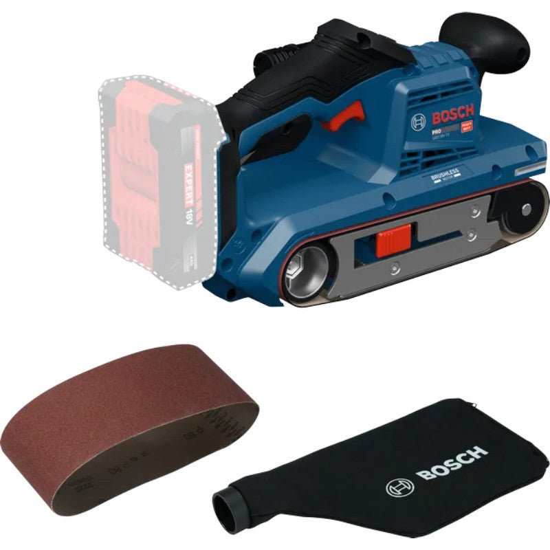 BOSCH Ponceuse à bande 18V Solo carton GBS18V-75 - 06012C2000