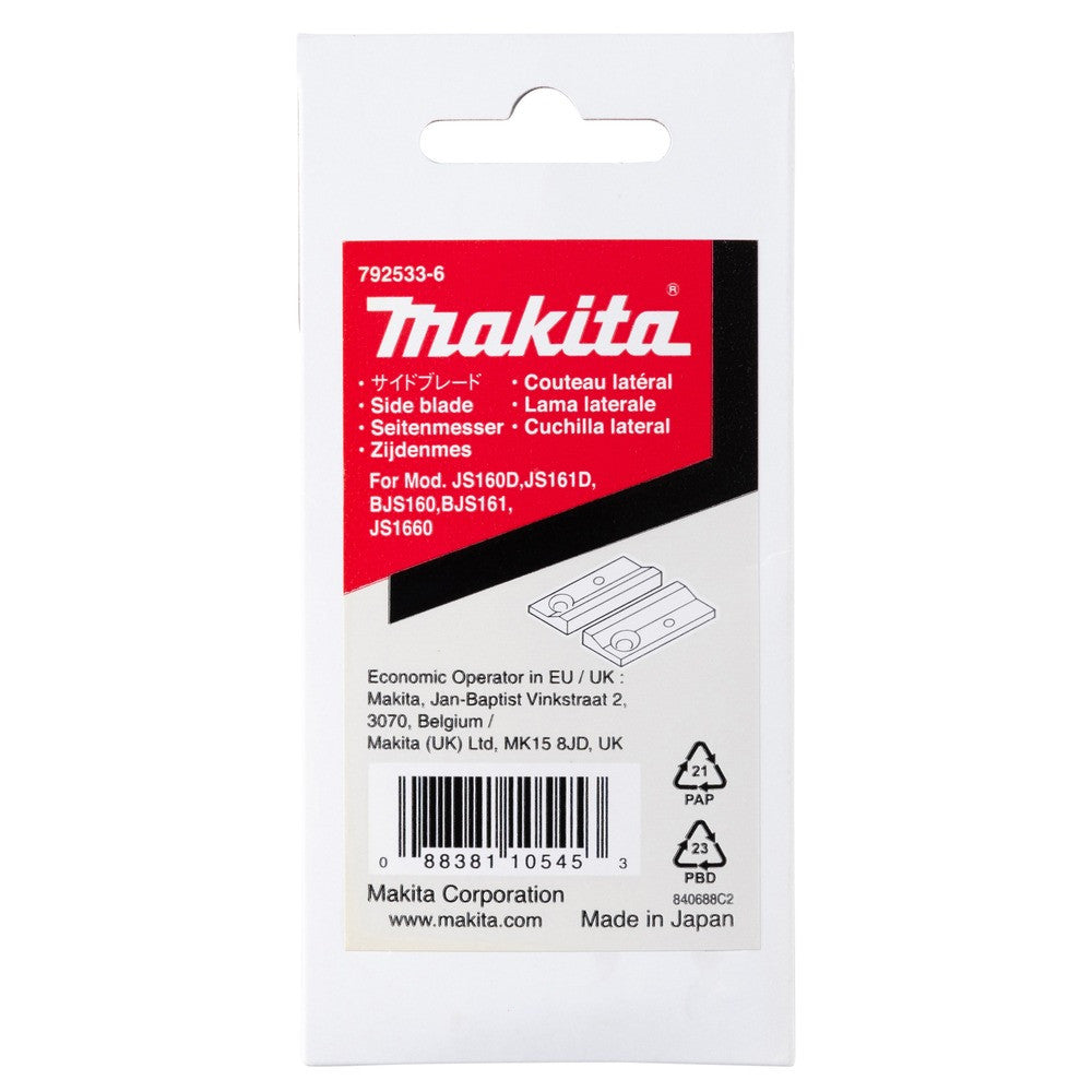 MAKITA Jeu de couteaux latéraux pour JS1660 - 792533-6