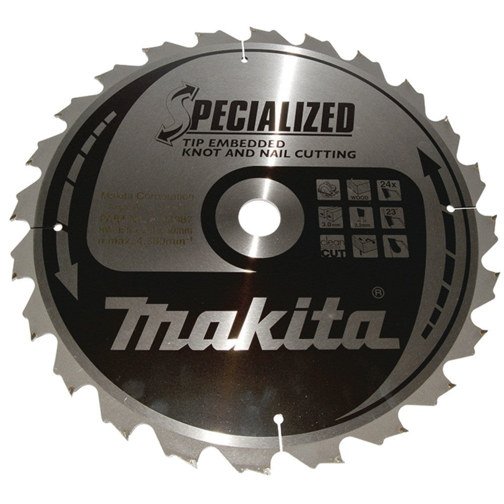 MAKITA Lame carbure ''Specialized'' Bois Ø355 24 dents - B-33087