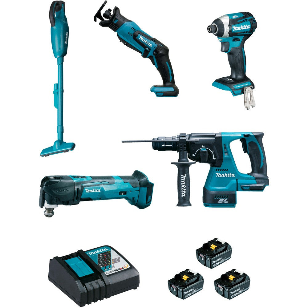 MAKITA Pack 5 Machines 18V 3x5Ah - DLX5045TJ