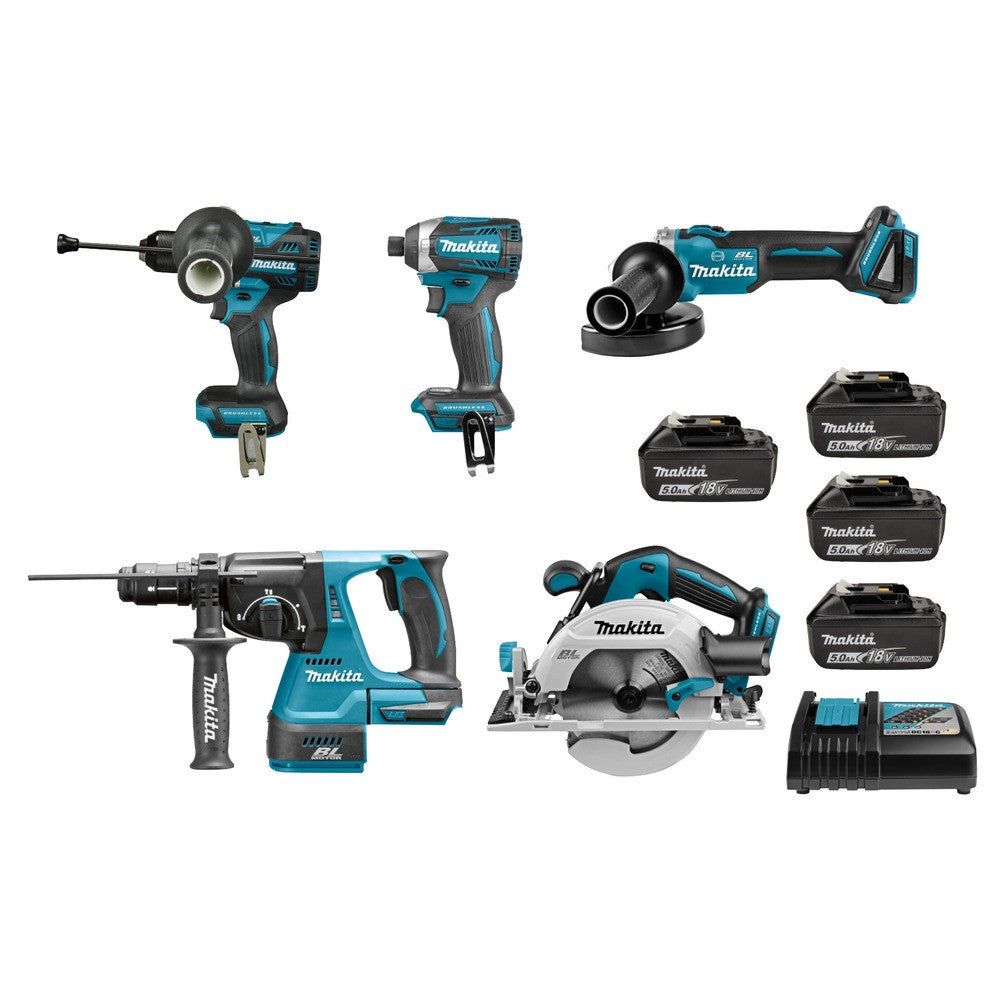 MAKITA Pack 5 Machines 18V 4x5Ah - DLX5106PTJ