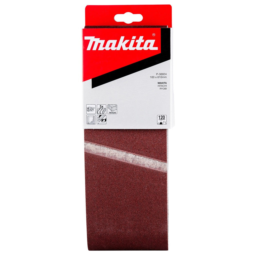 MAKITA 5 Bandes abrasives Bois/Métal 100x610mm
