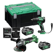 HIKOKI Pack Perceuse percussion + meuleuse 18V 2x5Ah - PACK2OUT18V1