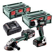 METABO Pack 2 outils Perceuse + Meuleuse 18V 2x5Ah - PACK2OUT18V1