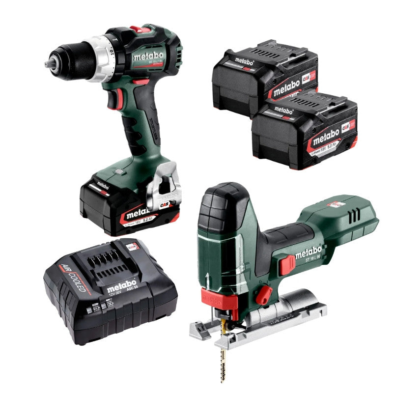 METABO Pack 2 outils Perceuse + Sauteuse 18V 2x5Ah - PACK2OUT18V2
